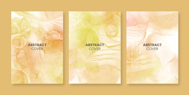 Plantilla de portada abstracta en acuarela