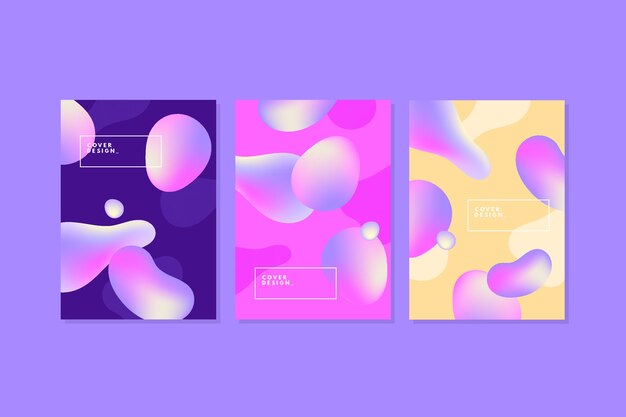 Plantilla de portada abstracta de burbujas líquidas