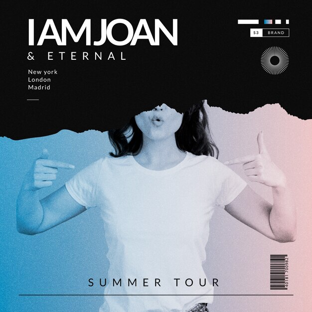 Plantilla de portada de álbum degradado