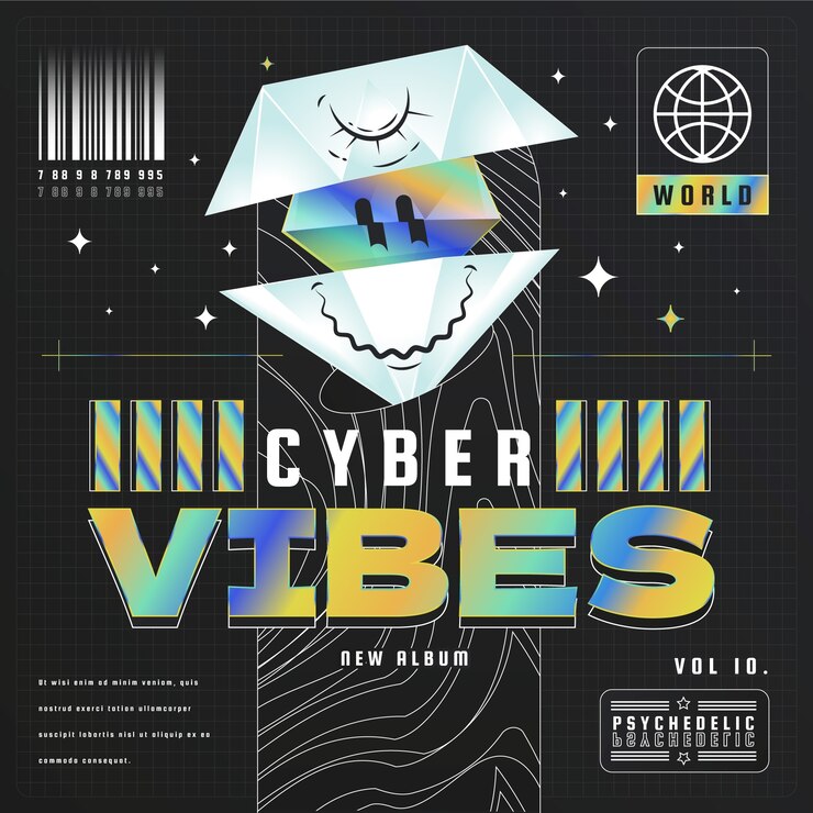 Plantilla de portada de álbum degradado
