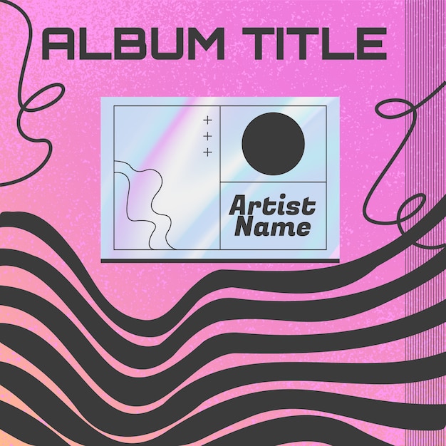 Plantilla de portada de álbum degradado