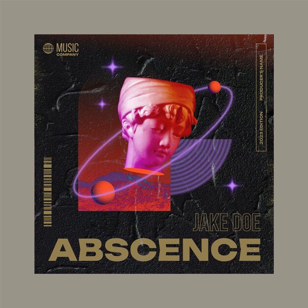 Plantilla de portada de álbum degradado