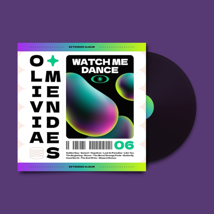 Vector gratuito plantilla de portada de álbum degradado