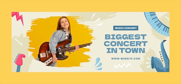 Plantilla de portada de un concierto de música en Facebook