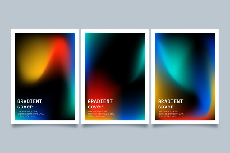 Vector gratuito plantilla de portada de degradado abstracto