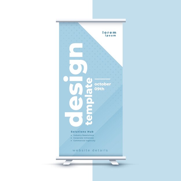 plantilla de portada de exhibición de standee para el marketing empresarial