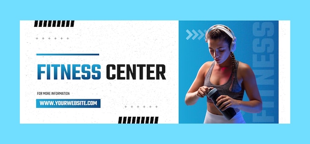Vector gratuito plantilla de portada de facebook de entrenamiento de gimnasio fitness