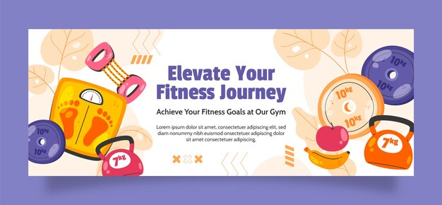 Plantilla de portada de facebook de entrenamiento de gimnasio