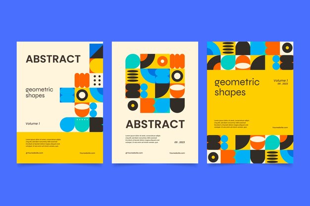 Plantilla de portada geométrica abstracta