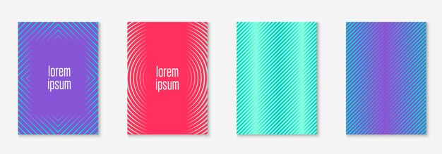 Plantilla de portada minimalista con gradientes