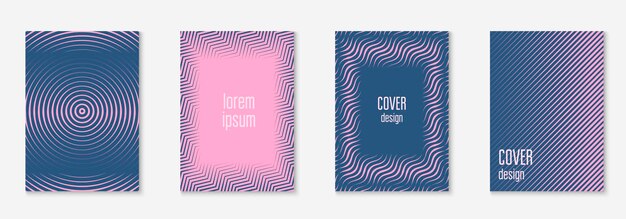 Plantilla de portada minimalista con gradientes