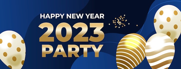 Plantilla de portada de redes sociales de celebración de año nuevo 2023