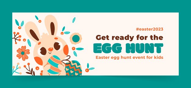 Plantilla de portada de redes sociales para celebración de pascua