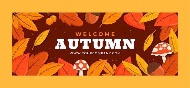 plantilla de portada de las redes sociales para la celebración de la temporada de otoño