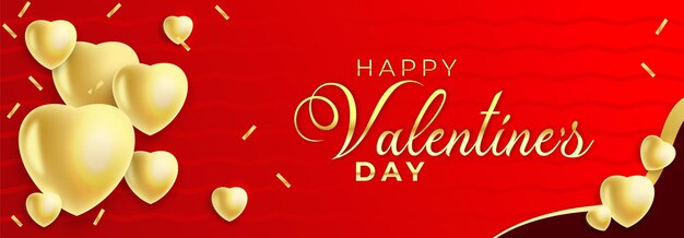 Plantilla de portada de redes sociales de día de san valentín de degradado vectorial