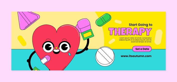 Vector gratuito plantilla de portada de redes sociales dibujada a mano para el día mundial de la salud mental