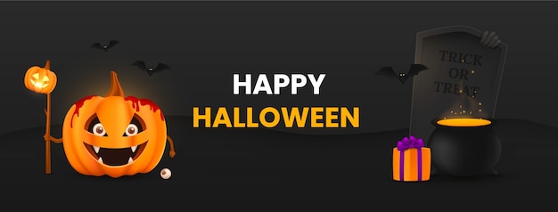 Vector gratuito plantilla de portada de redes sociales de halloween realista