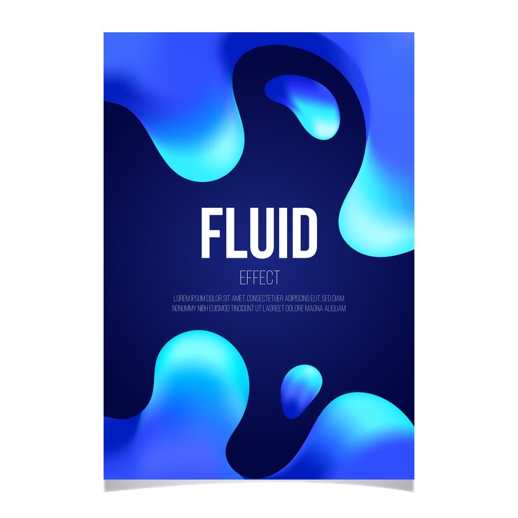 Vector gratuito plantilla de póster colorido efecto fluido