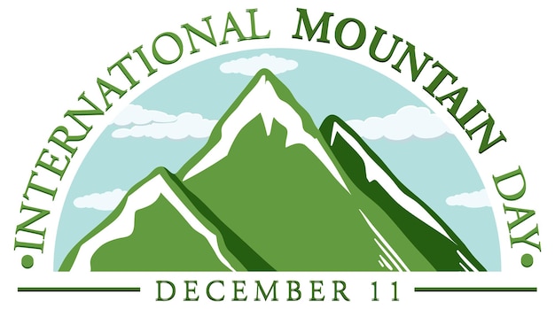 Plantilla de póster del día internacional de la montaña