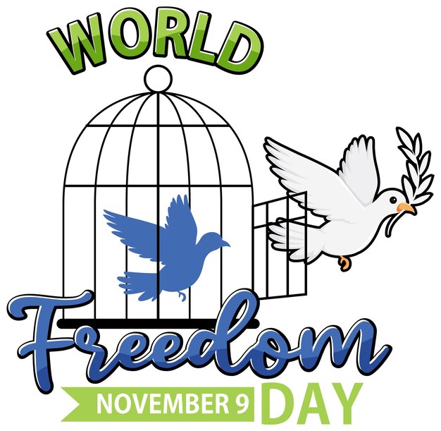 Plantilla de póster del día mundial de la libertad