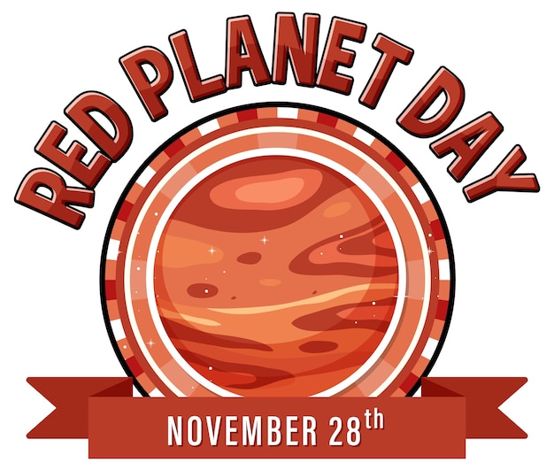 Vector gratuito plantilla de póster del día del planeta rojo