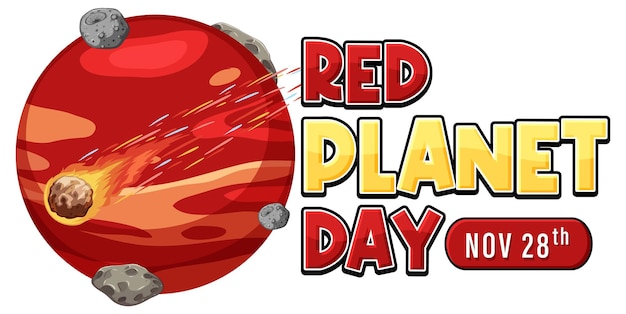 Plantilla de póster del día del planeta rojo