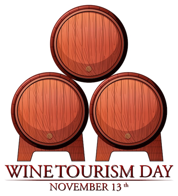 Vector gratuito plantilla de póster del día del turismo del vino