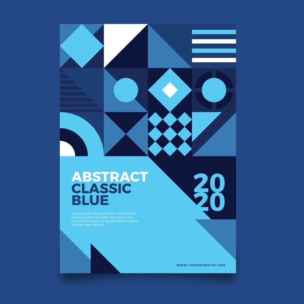 Plantilla de póster de diseño clásico abstracto