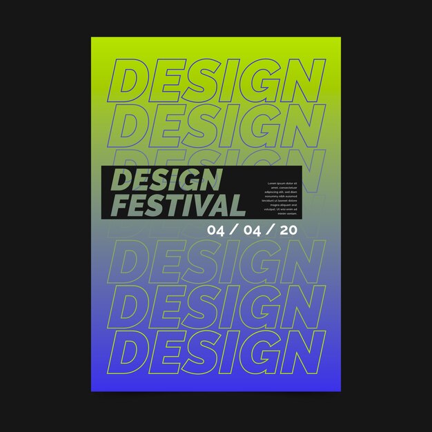 Plantilla de póster de diseño del festival