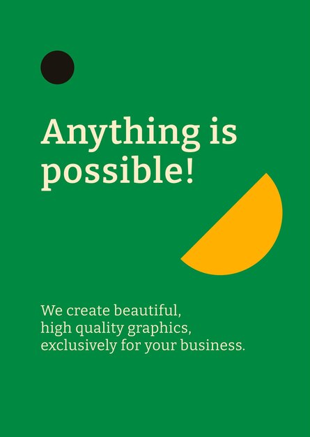 Plantilla de póster editable plano inspirado en la bauhaus