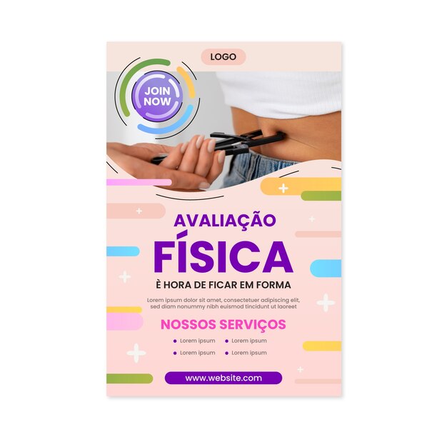 Plantilla de póster de evaluación física