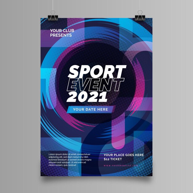 Plantilla de póster de evento deportivo