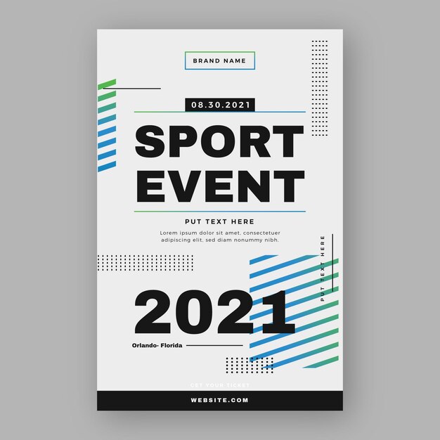 Plantilla de póster para evento deportivo