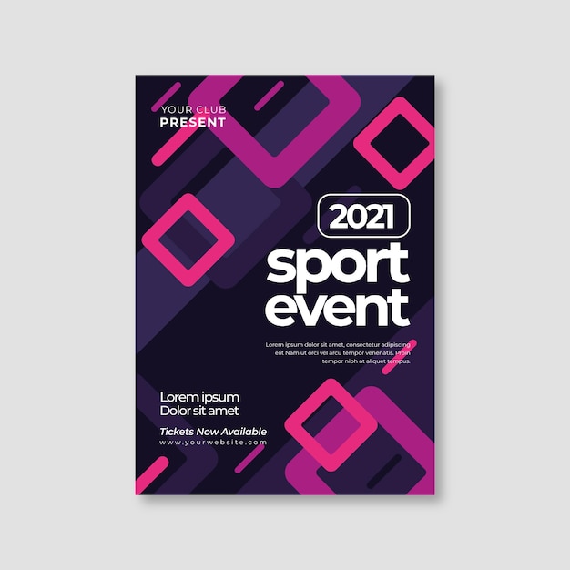 Plantilla de póster para evento deportivo