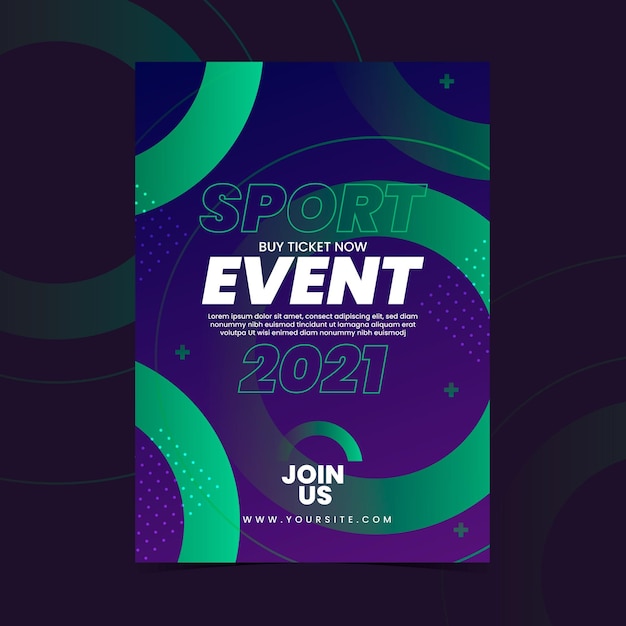 Vector gratuito plantilla de póster de evento deportivo