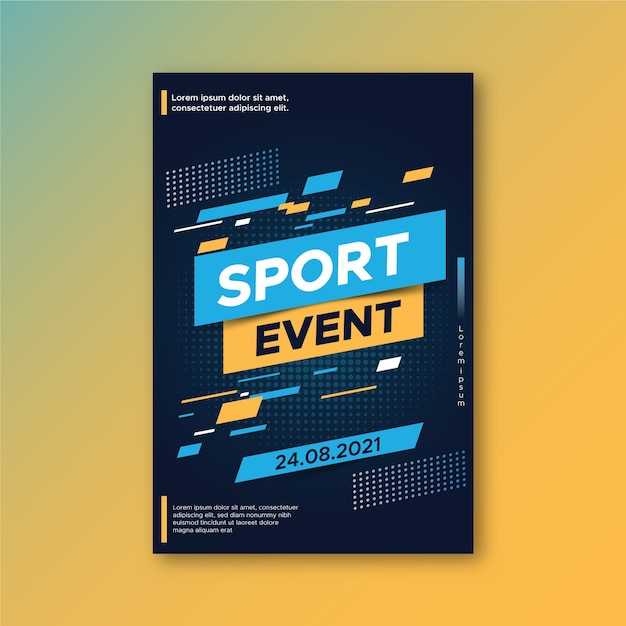 Vector gratuito plantilla de póster de evento deportivo