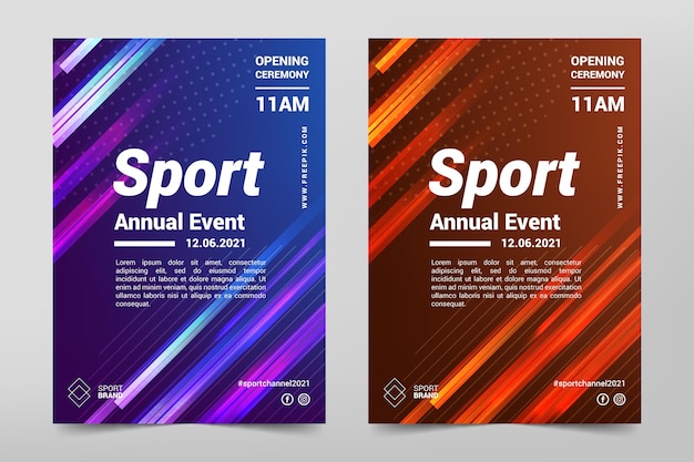 Vector gratuito plantilla de póster de evento deportivo