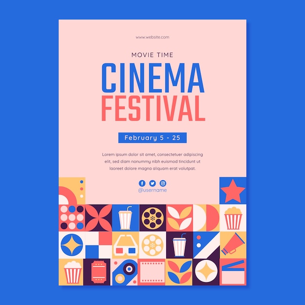 Plantilla de póster del festival de cine