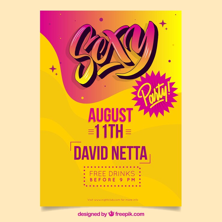 Vector gratuito plantilla de póster de festival con estilo de dibujo a mano