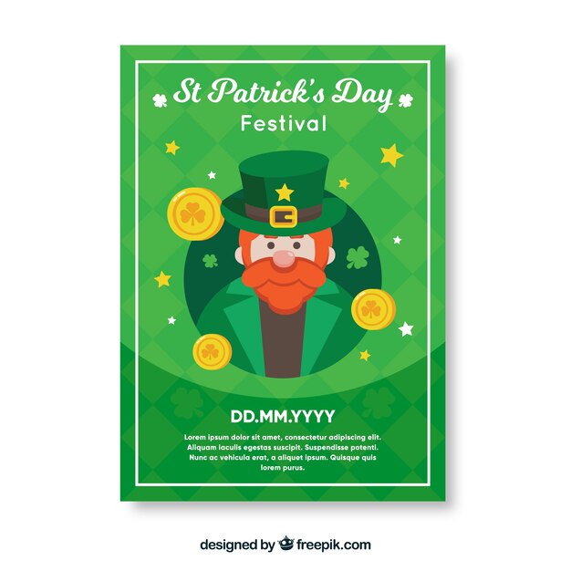 Plantilla de póster / flyer del día de san patricio