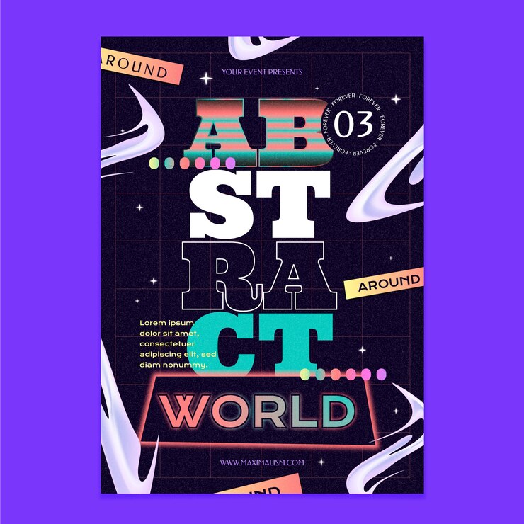 Vector gratuito plantilla de póster de gradiente maximalista