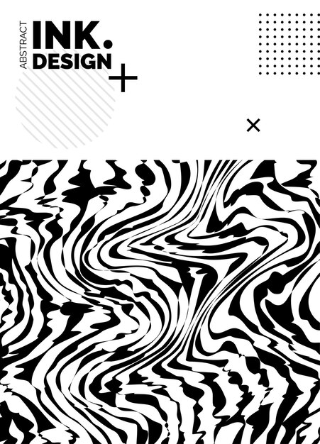 Plantilla de póster de líneas negras Fondos ondulados abstractos de moda Patrones de rayas sin costura líneas y ondas deformadas verticales Efectos ópticos de geometría Impresión de moda para textiles y telas