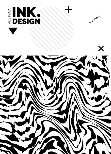 Plantilla de póster de líneas negras Fondos ondulados abstractos de moda Patrones de rayas sin costura líneas y ondas deformadas verticales Efectos ópticos de geometría Impresión de moda para textiles y telas