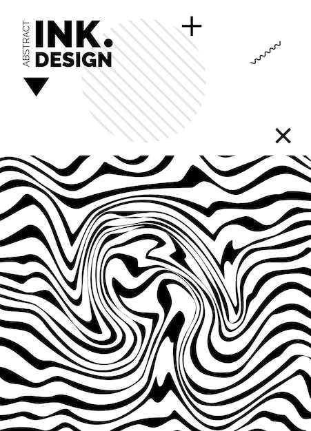 Plantilla de póster de líneas negras Fondos ondulados abstractos de moda Patrones de rayas sin costura líneas y ondas deformadas verticales Efectos ópticos de geometría Impresión de moda para textiles y telas