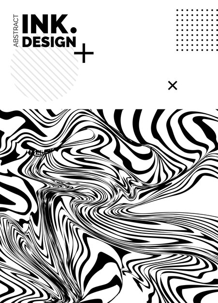 Plantilla de póster de líneas negras Fondos ondulados abstractos de moda Patrones de rayas sin costura líneas y ondas deformadas verticales Efectos ópticos de geometría Impresión de moda para textiles y telas