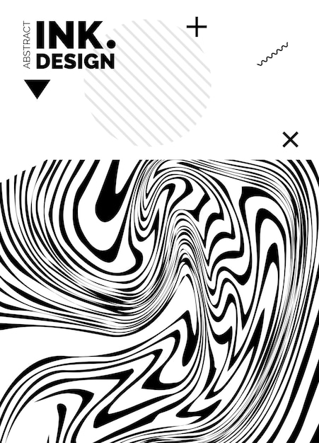 Plantilla de póster de líneas negras Fondos ondulados abstractos de moda Patrones de rayas sin costura líneas y ondas deformadas verticales Efectos ópticos de geometría Impresión de moda para textiles y telas