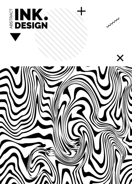 Plantilla de póster de líneas negras Fondos ondulados abstractos de moda Patrones de rayas sin costura líneas y ondas deformadas verticales Efectos ópticos de geometría Impresión de moda para textiles y telas