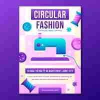 Vector gratuito plantilla de póster de moda circular