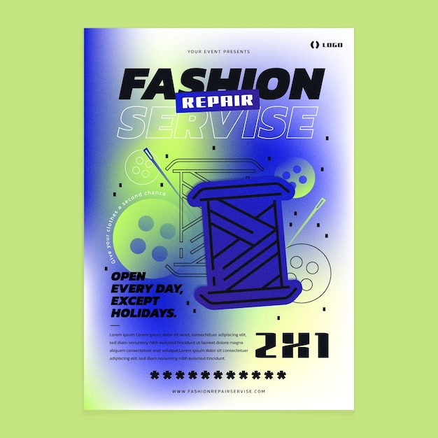 Plantilla de póster de moda circular