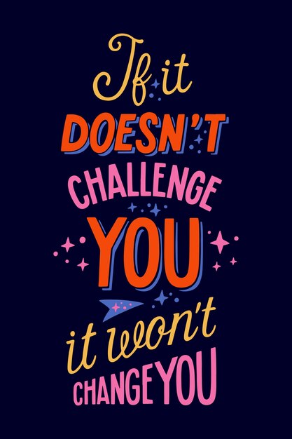 Plantilla de póster motivacional de diseño plano